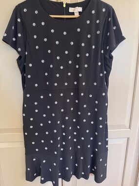 MICHAEL Michael Kors Black Dress with White Daisy Print